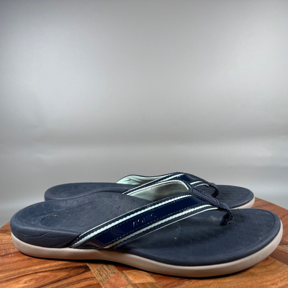 Vionic Tide Sport Navy Blue Orthotic Flip Flop Sandals Womens Size 8 JH:02-2023